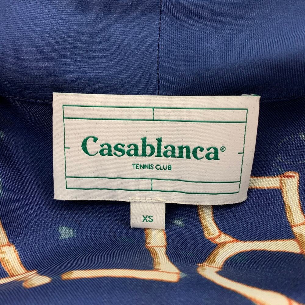 CASABLANCA Size XS Multi-Color Silk Surf Club Print Robe - Picture 7 of 7